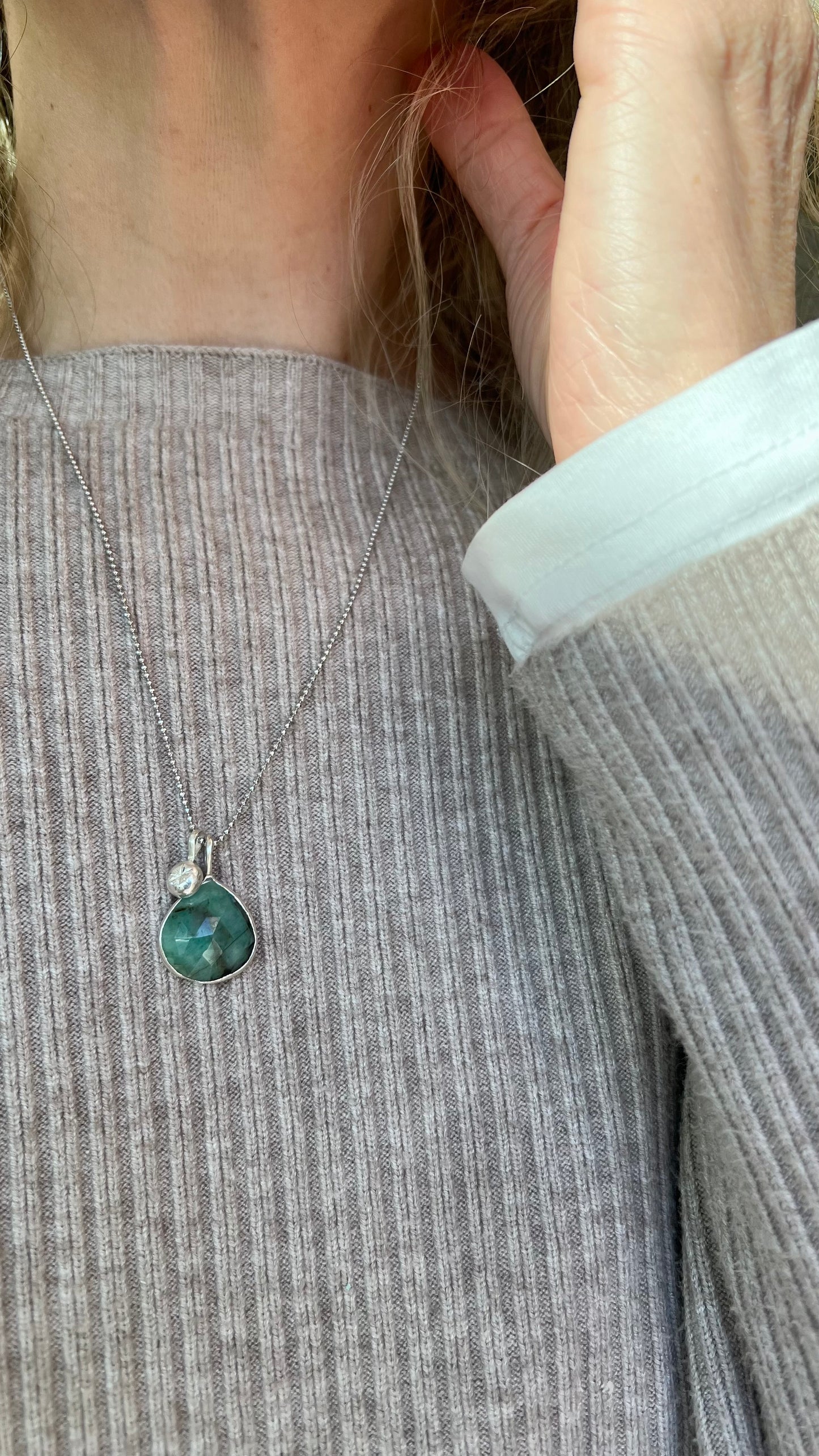 Collana Stella Polare - radice di smeraldo