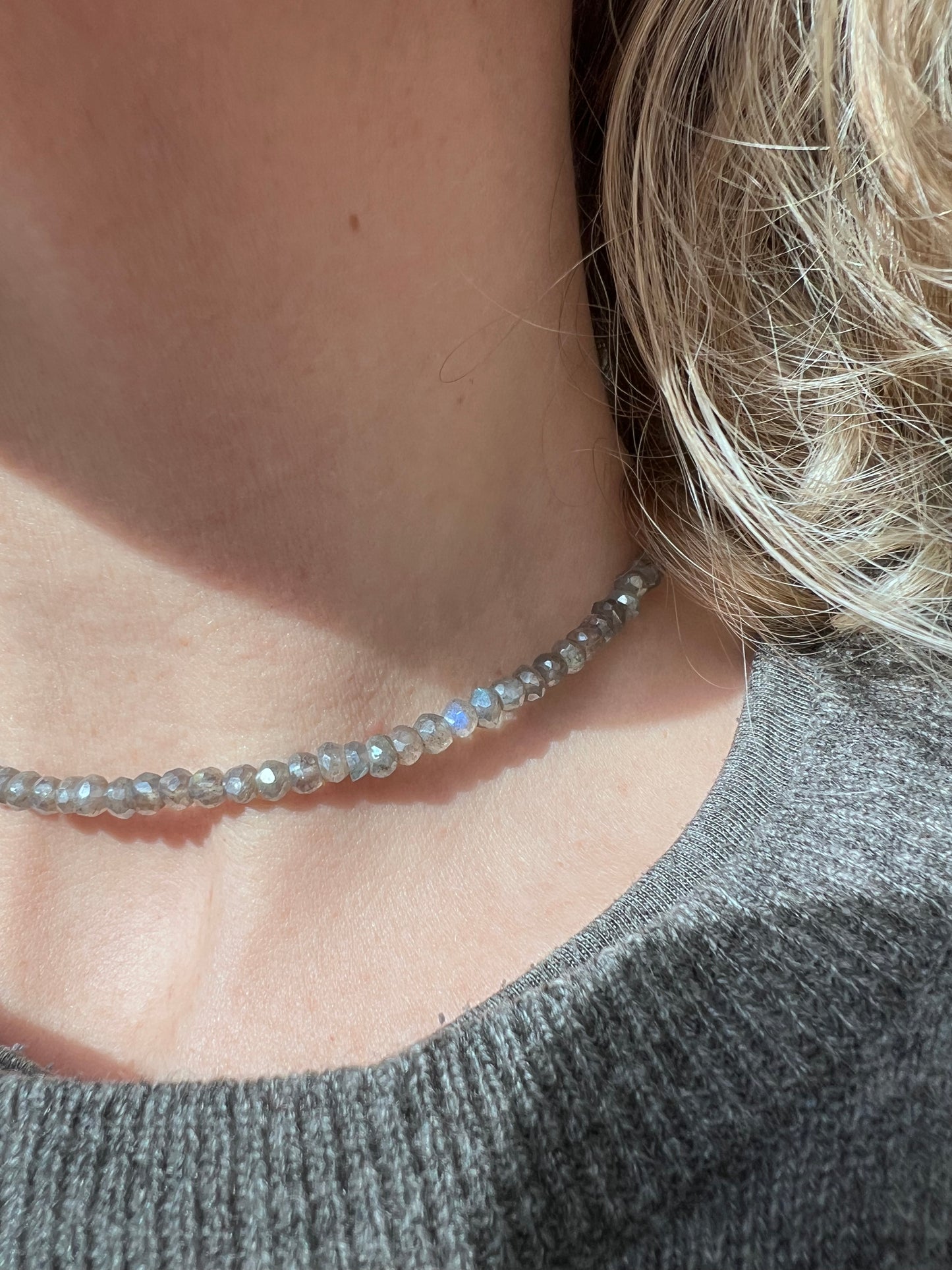 Collanina chocker labradorite