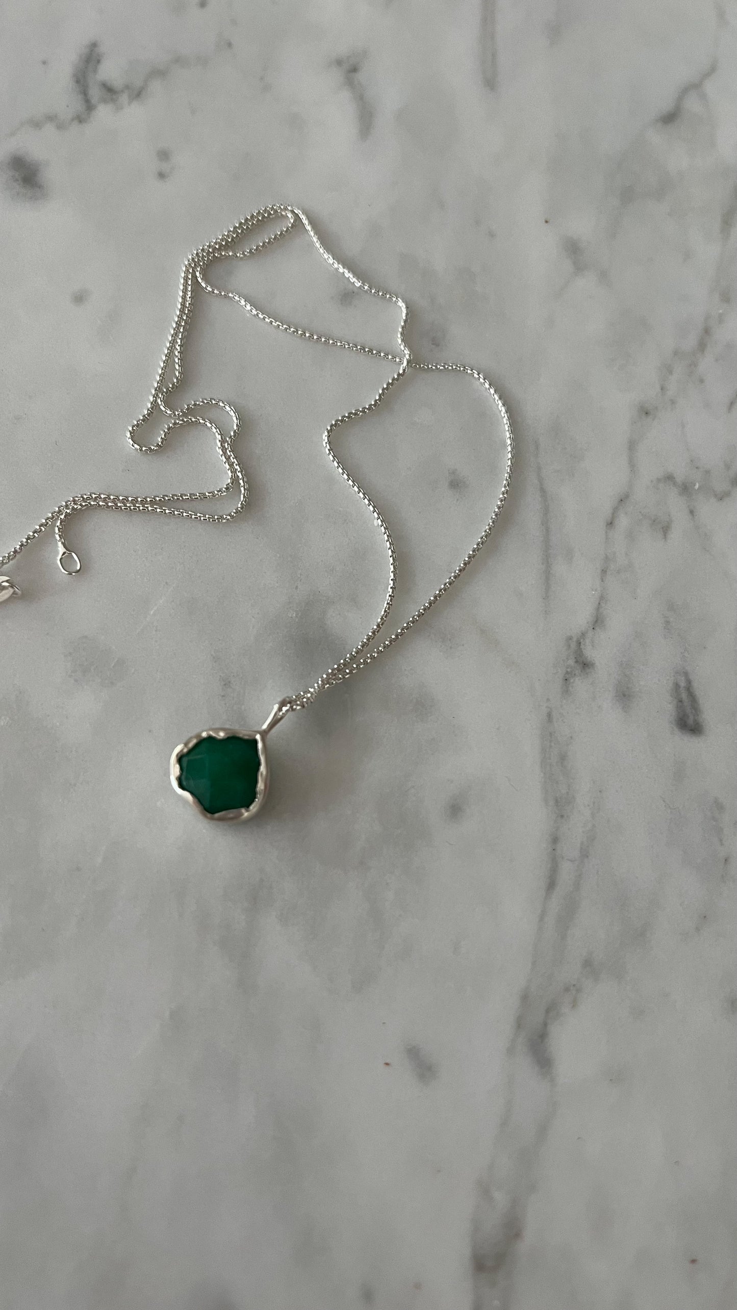 Collana GOCCIA GIADA VERDE