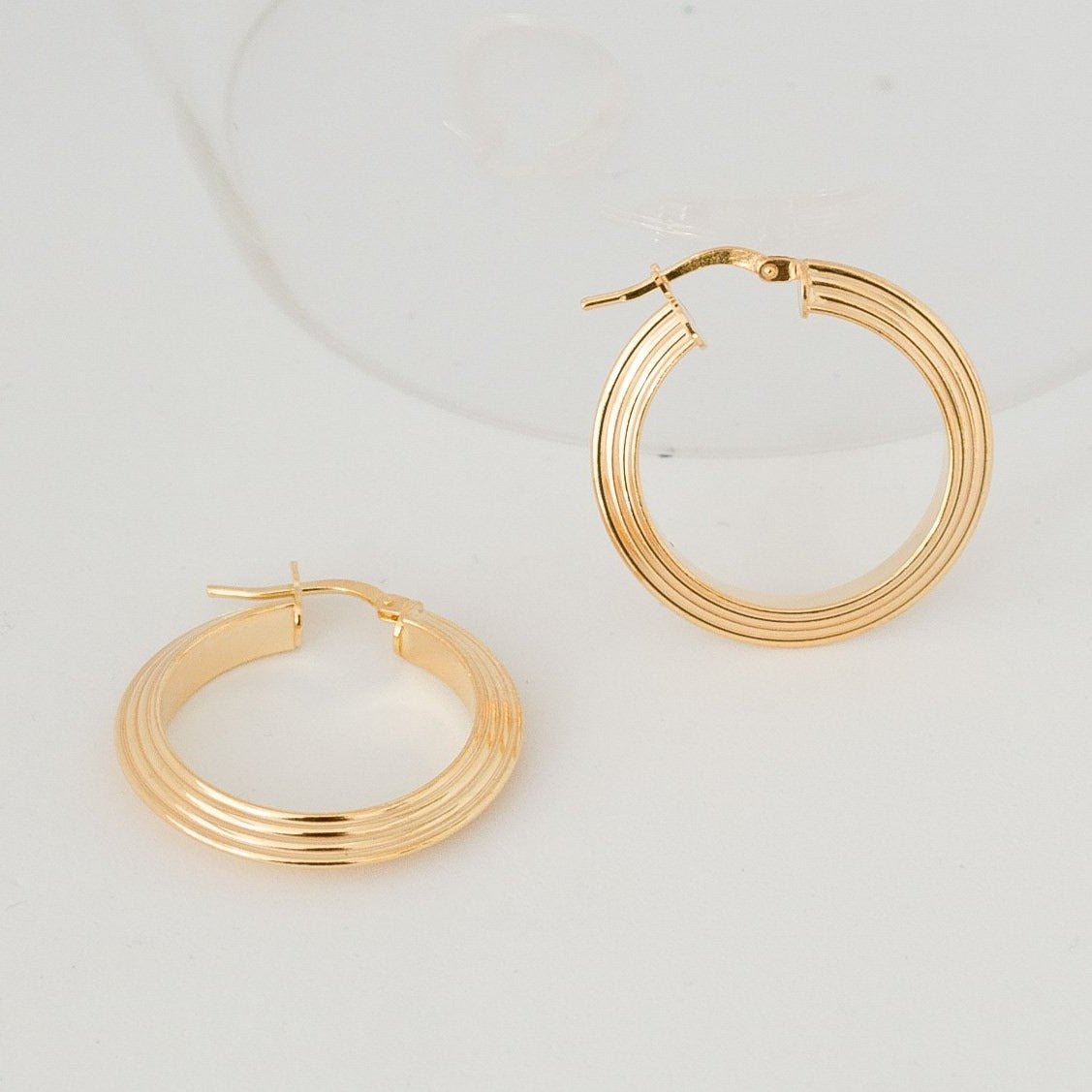 Orecchini cerchio RIGATO GOLD