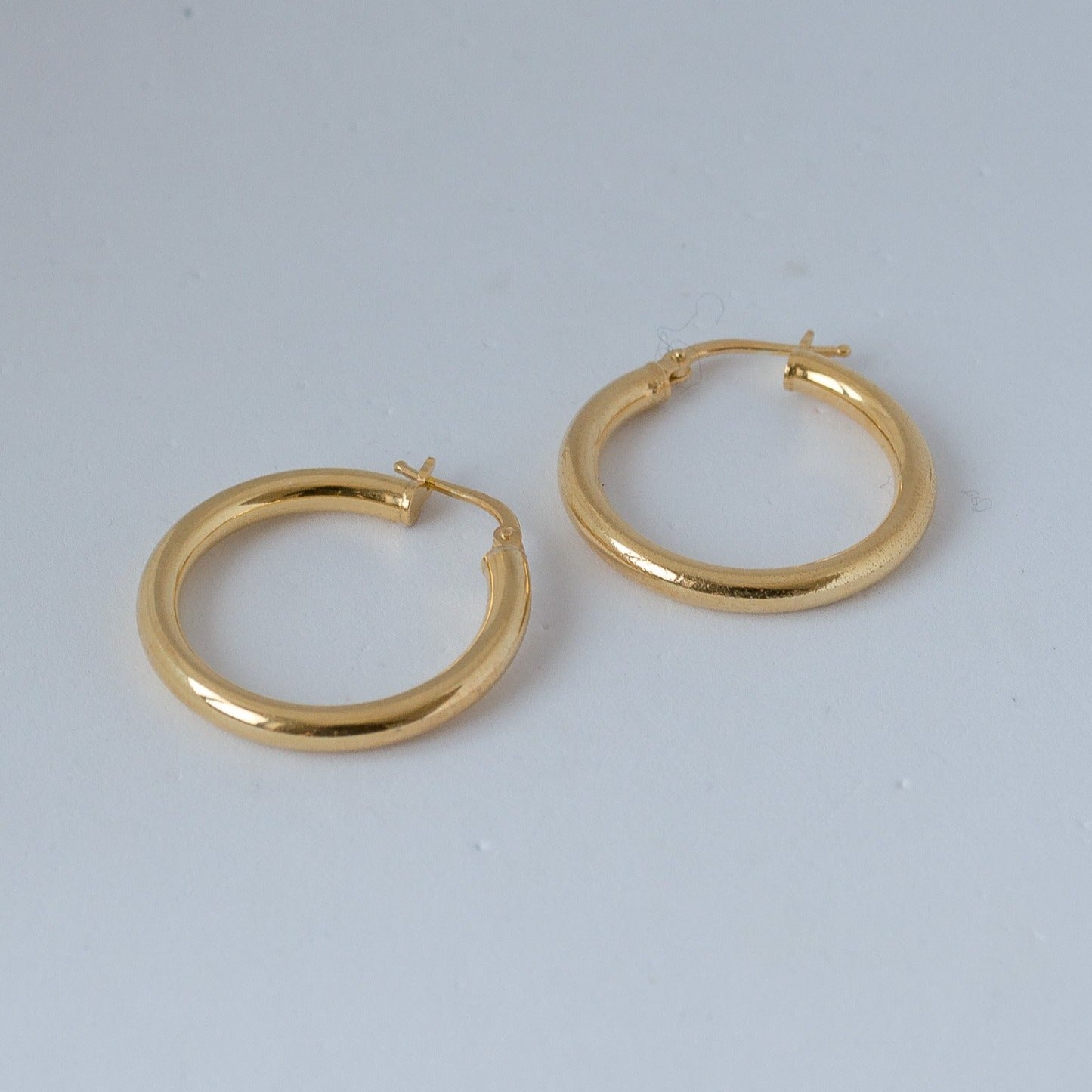 Orecchini cerchio liscio gold