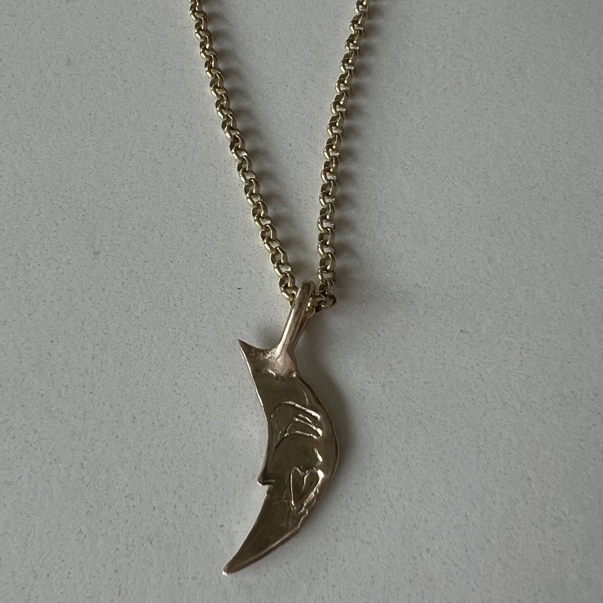 JO WISDOM Collana Luna Crescente Argento 925 Donna, Ciondolo Catenae Mezza Luna con placcato oro bianco JO WISDOM Collana Luna Crescente Argento 925 Donna, Ciondolo Catenae Mezza Luna con placcato oro bianco