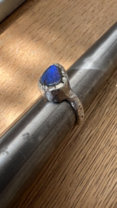 Anello BLU labradorite