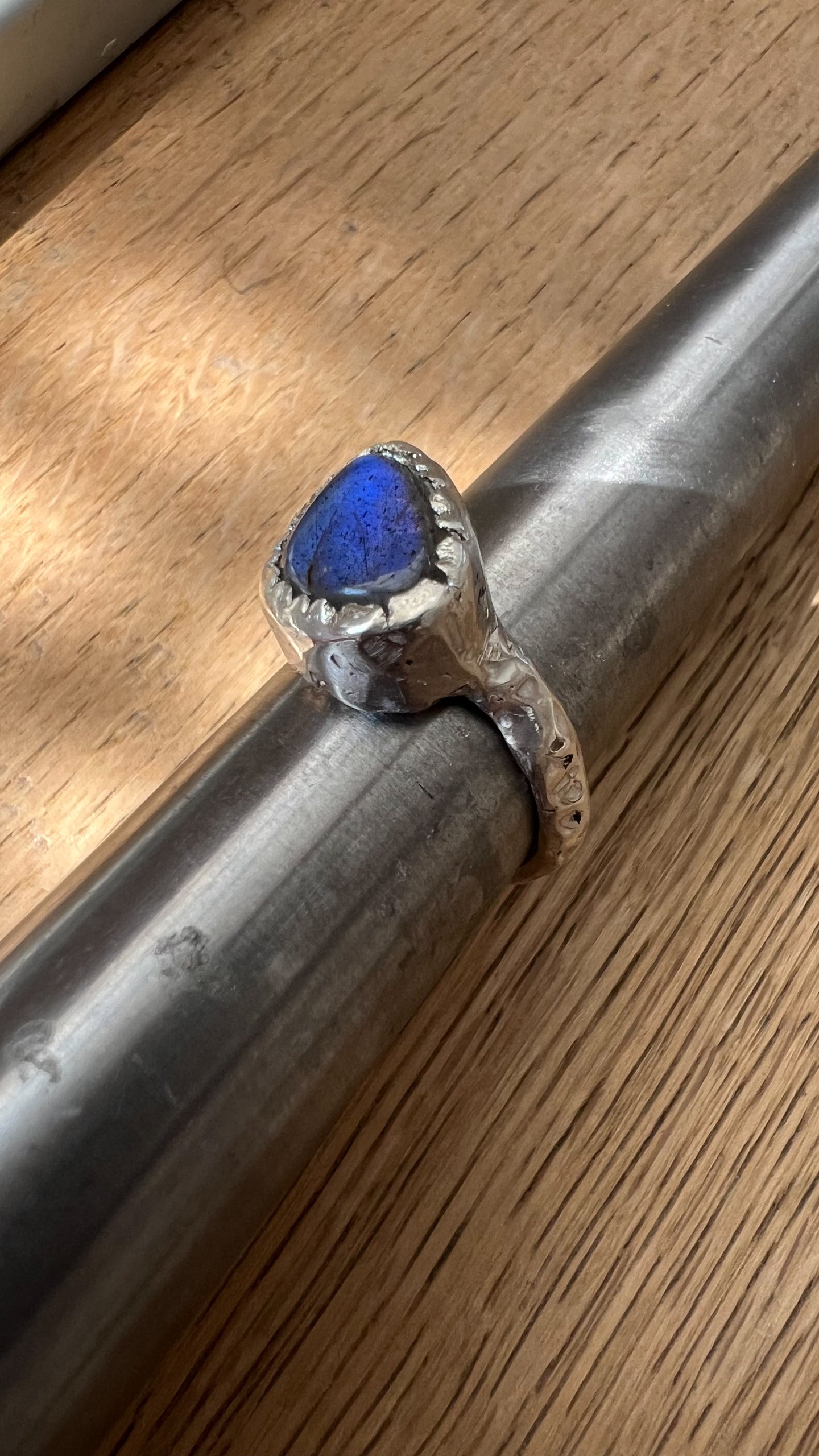 Anello BLU labradorite