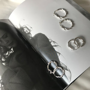Orecchini cerchio liscio silver