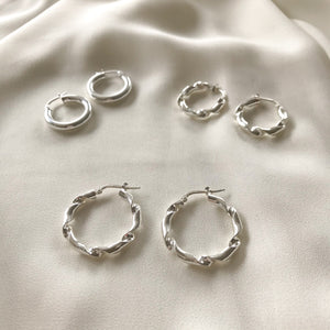 Orecchini cerchio SILVER CURLY small