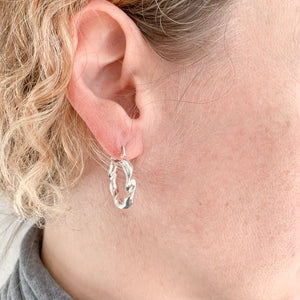Orecchini cerchio SILVER CURLY small