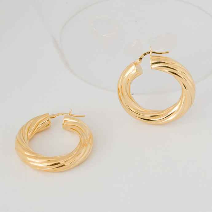 Orecchini cerchio TWIST GOLD