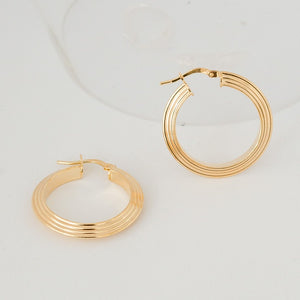 Orecchini cerchio RIGATO GOLD