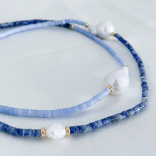 Carica l&#39;immagine nel visualizzatore di Gallery, Collana Big perla AZZURRA/BLU