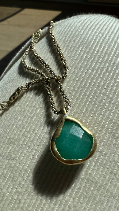 Collana GOCCIA GIADA VERDE