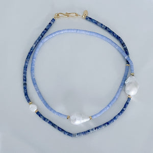 Collana Big perla AZZURRA/BLU