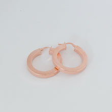 Carica l&#39;immagine nel visualizzatore di Gallery, Orecchini cerchio PINK GOLD quadrato
