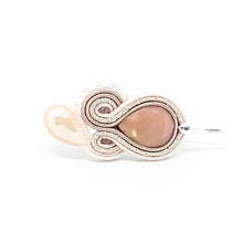 Carica l&#39;immagine nel visualizzatore di Gallery, EDEF. Orecchini con monachella LILAC PINK: opale rosa, cristalli, soutache, monachella argento 925