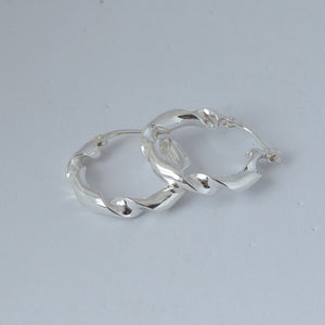Orecchini cerchio SILVER CURLY small