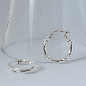 Orecchini cerchio SILVER CURLY small