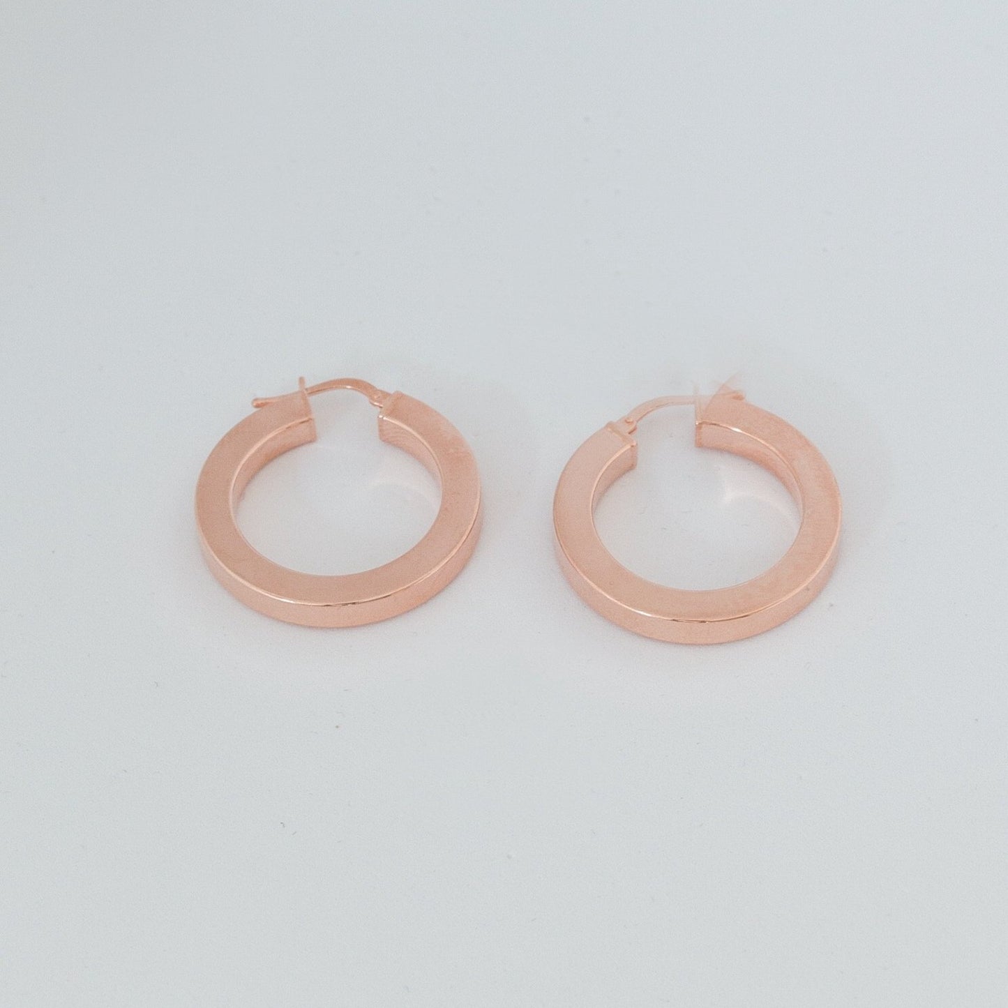 Orecchini cerchio PINK GOLD quadrato