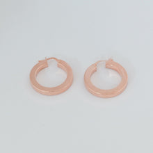 Carica l&#39;immagine nel visualizzatore di Gallery, Orecchini cerchio PINK GOLD quadrato