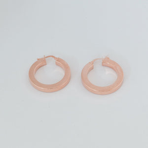 Orecchini cerchio PINK GOLD quadrato