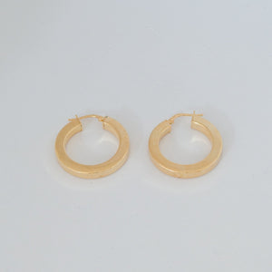 Orecchini cerchio GOLD quadrato