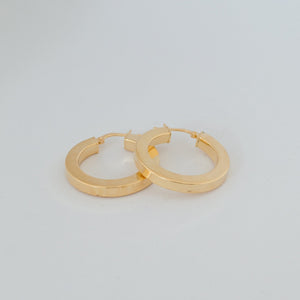 Orecchini cerchio GOLD quadrato